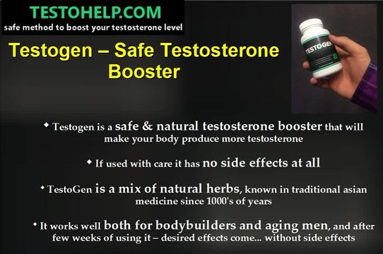 TestoGen - natural remedy for men with low testosterone level - safe testosterone booster