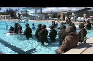 Marines and Royal Canadian Regiment forces work on swimming skills - RIMPAC 2010