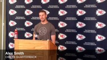 Chiefs Alex Smith Jokes With Reporters About Graduation Speech