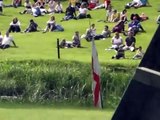 Warwick Castle Trebuchet - From underneath, launching fireball