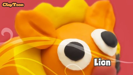 Funny Lion - Polymer clay tutorial  أسد ظريف - تشكيل صلصال للأطفال