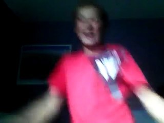 Funny kid dancing to happy fails and falls on butt