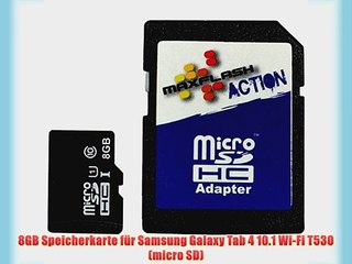 8GB Speicherkarte f?r Samsung Galaxy Tab 4 10.1 Wi-Fi T530 (micro SD)