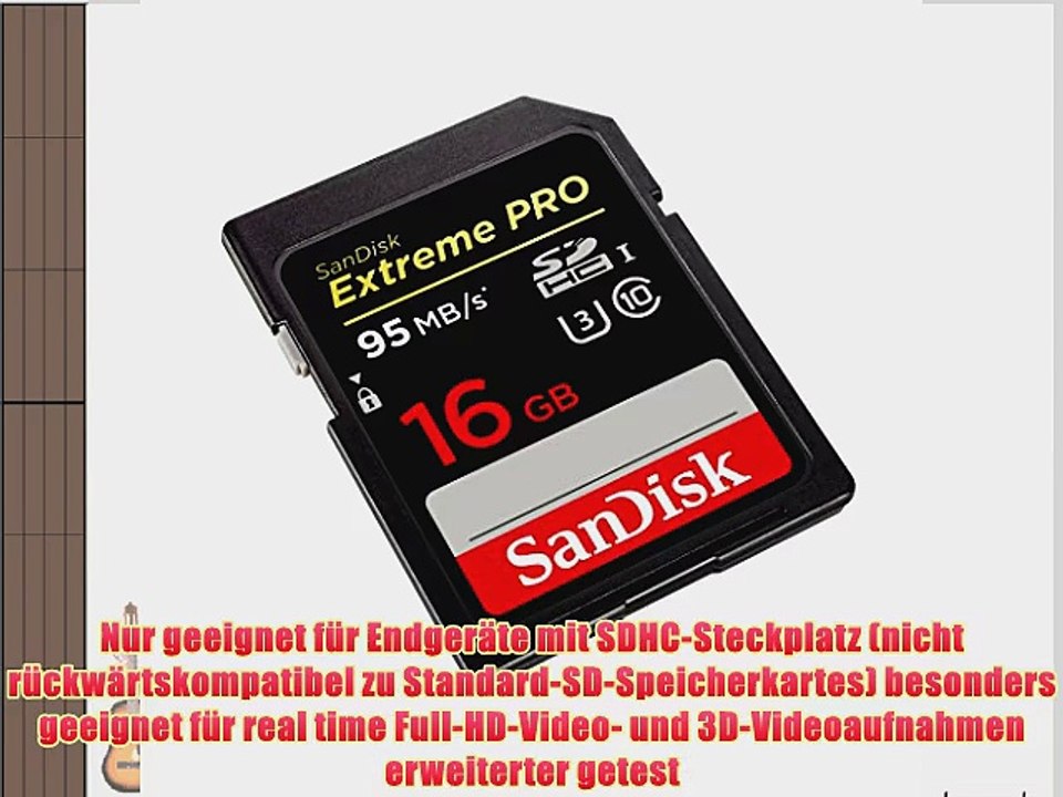 SanDisk SDSDXPA-016G-X46 Extreme Pro SDHC 16GB Class 10 Speicherkarte (bis zu 95 MB/s lesen)