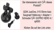 GDW JustOne J115 55mm Auto Saugnapf Halterung + Adapter + Schraube für GOPRO HERO 4 / sj400