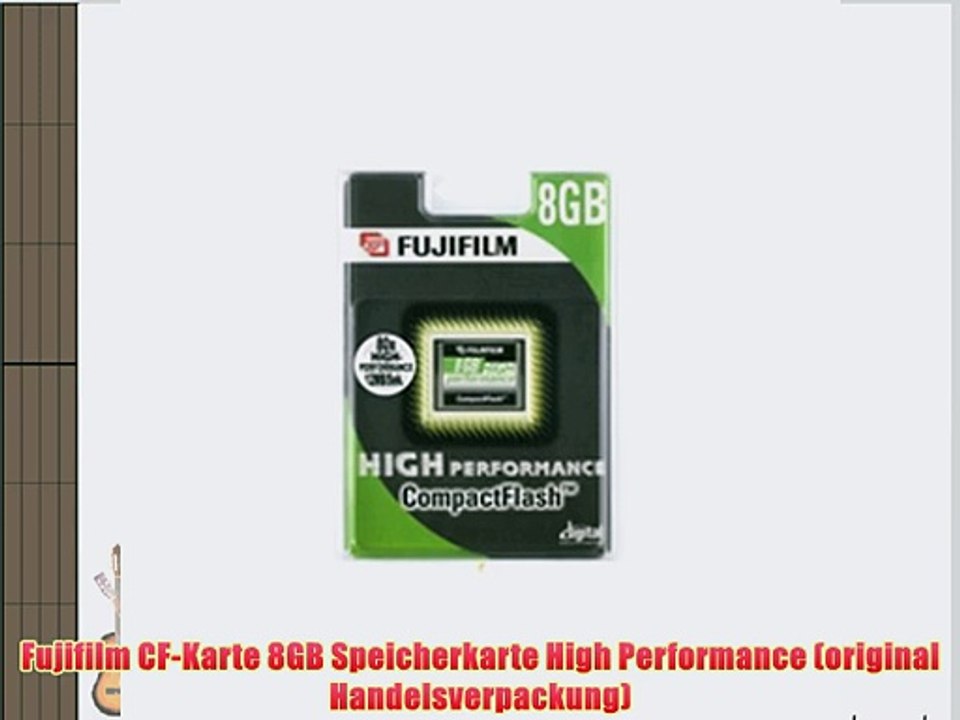 Fujifilm CF-Karte 8GB Speicherkarte High Performance (original Handelsverpackung)