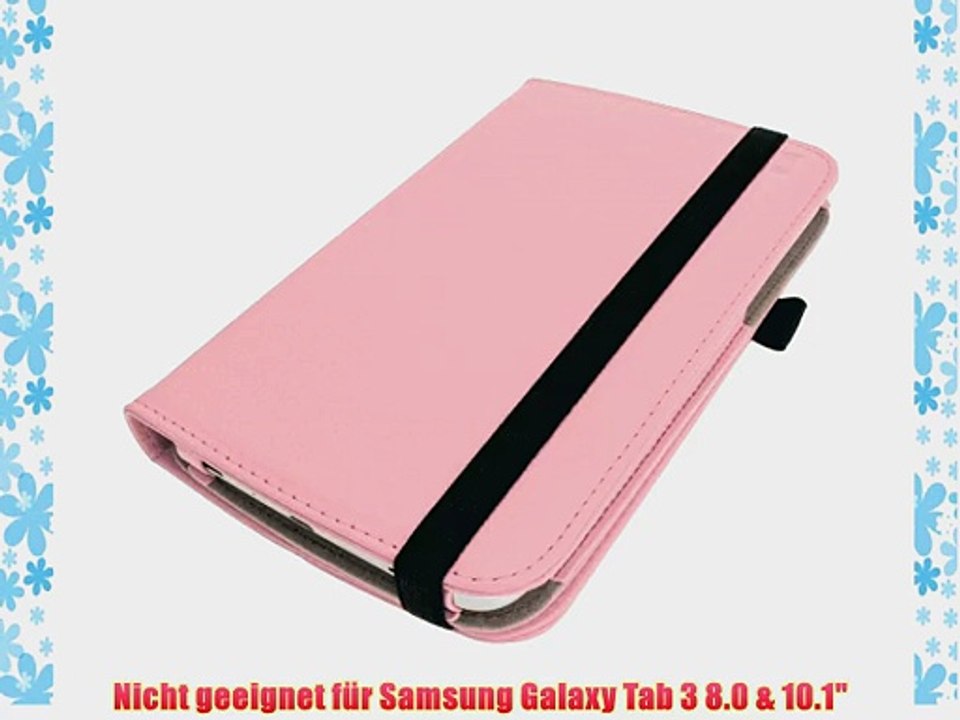 igadgitz 360? Drehbar Pink Rosa PU Ledertasche H?lle f?r Samsung Galaxy Tab 3 7.0 SM-T210 Mit