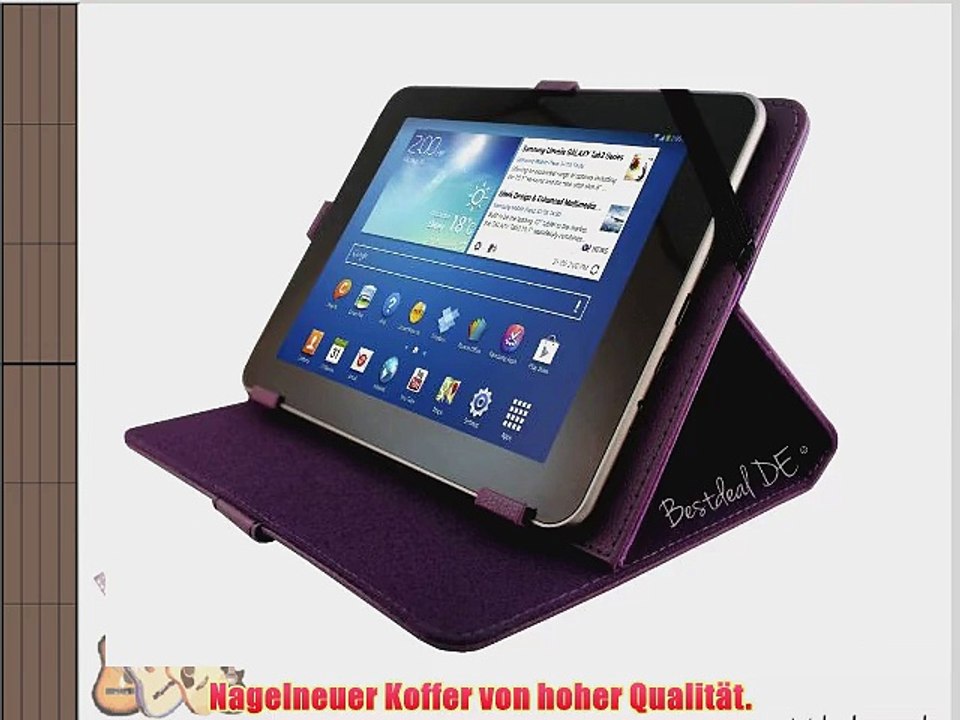 Lila PU Lederner Tasche Case H?lle f?r Blaupunkt Endeavour 1000 9.7 9.7 Zoll Inch Tablet-PC