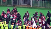 Roma-Fiorentina 0-3, i giocatori parlano con i tifosi della Curva Sud