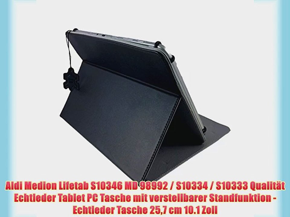 Aldi Medion Lifetab S10346 MD 98992 / S10334 / S10333 Qualit?t Echtleder Tablet PC Tasche mit