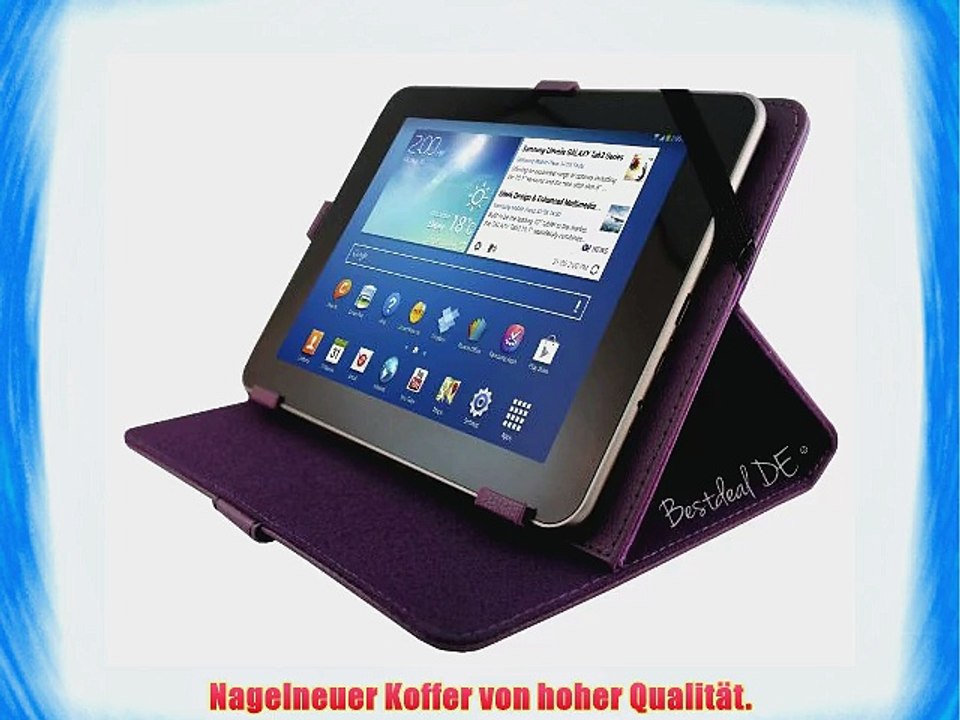 Lila PU Lederner Tasche Case H?lle f?r Smartbook Surfer 7 7 Zoll Inch Tablet-PC   Bildschirmschutzfolie