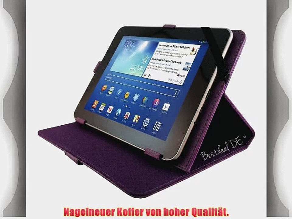 Lila PU Lederner Tasche Case H?lle f?r Smartbook Surfer 360MN10 10.1 10.1 Zoll Inch Tablet-PC