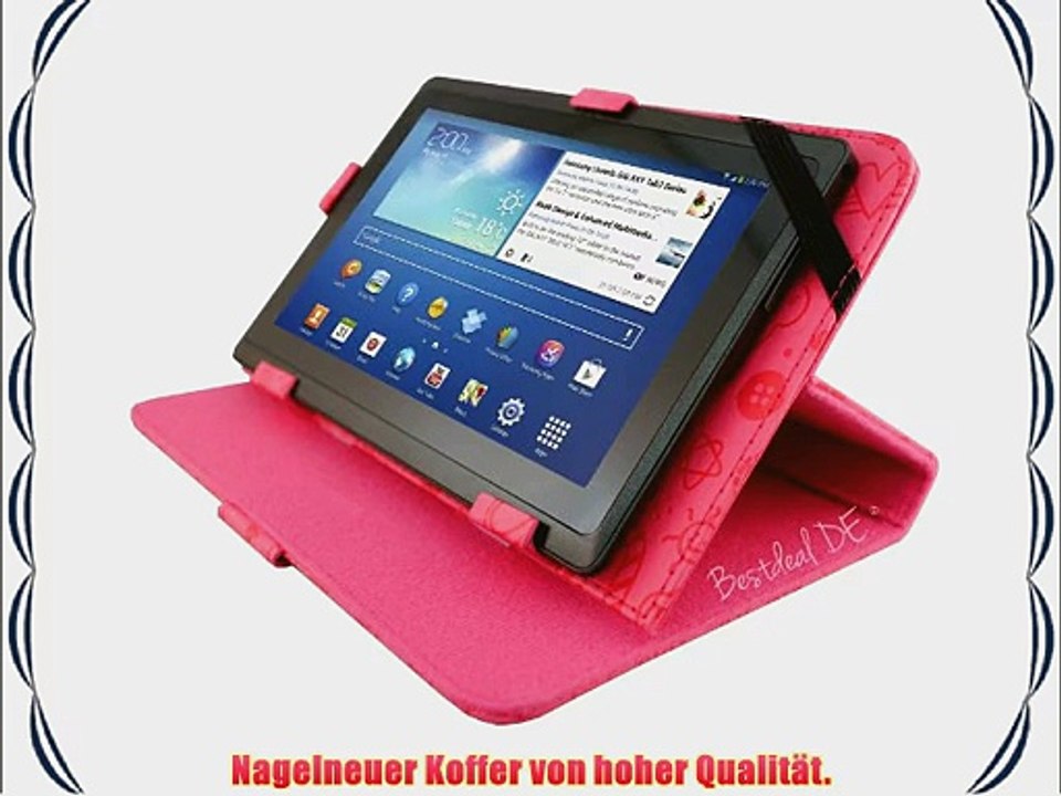 Niedlichen Rosa PU Lederner Tasche Case H?lle f?r CMX Clanga 097-2016 9.7 Zoll Inch Tablet-PC