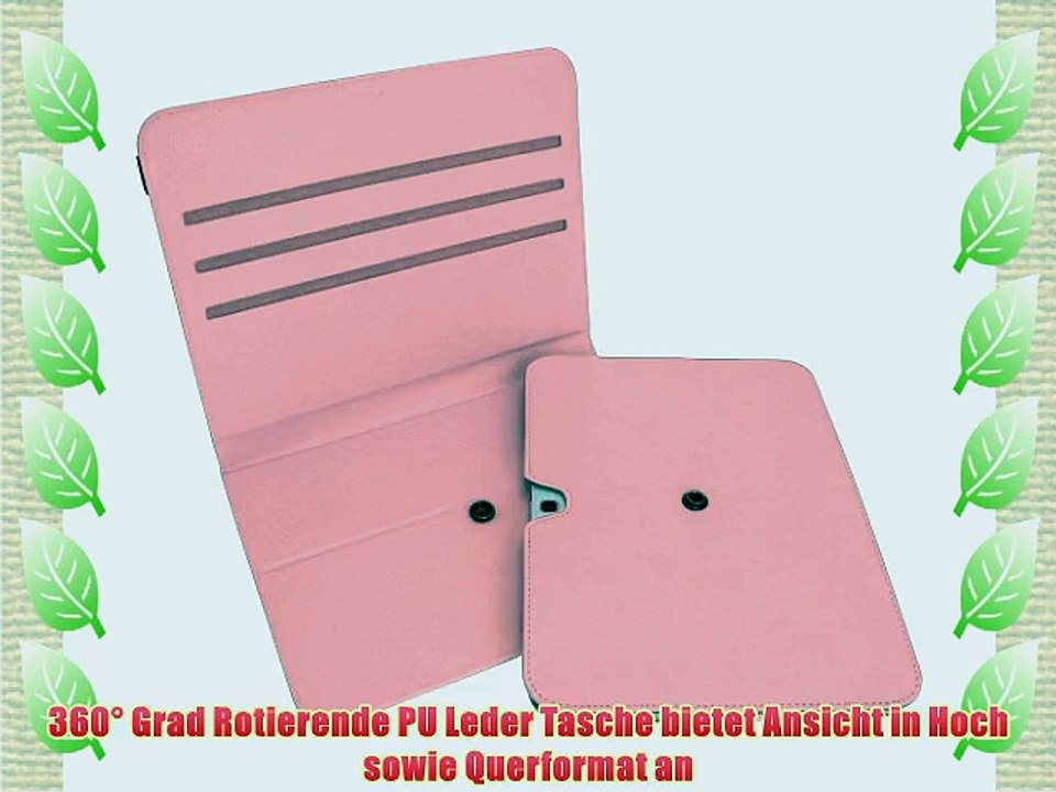 igadgitz 360? Drehbar Pink Rosa PU Ledertasche H?lle f?r Samsung Galaxy Tab 3 10.1 GT-P5210