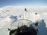Newtontoppen, Spitsbergen, Svalbard, by scooter.