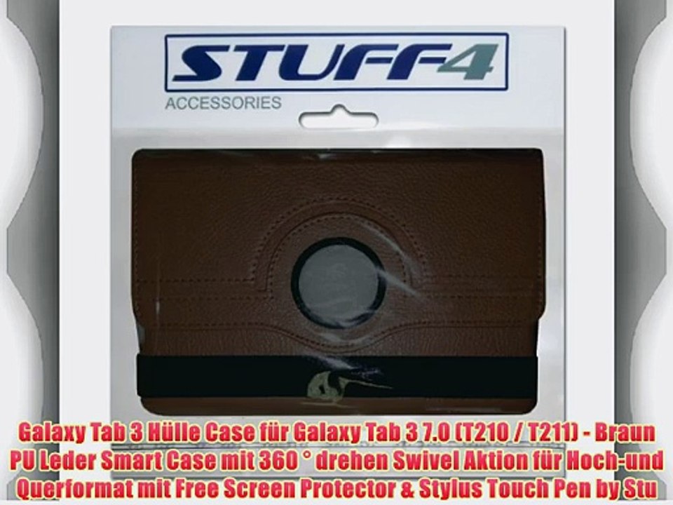Galaxy Tab 3 H?lle Case f?r Galaxy Tab 3 7.0 (T210 / T211) - Braun PU Leder Smart Case mit