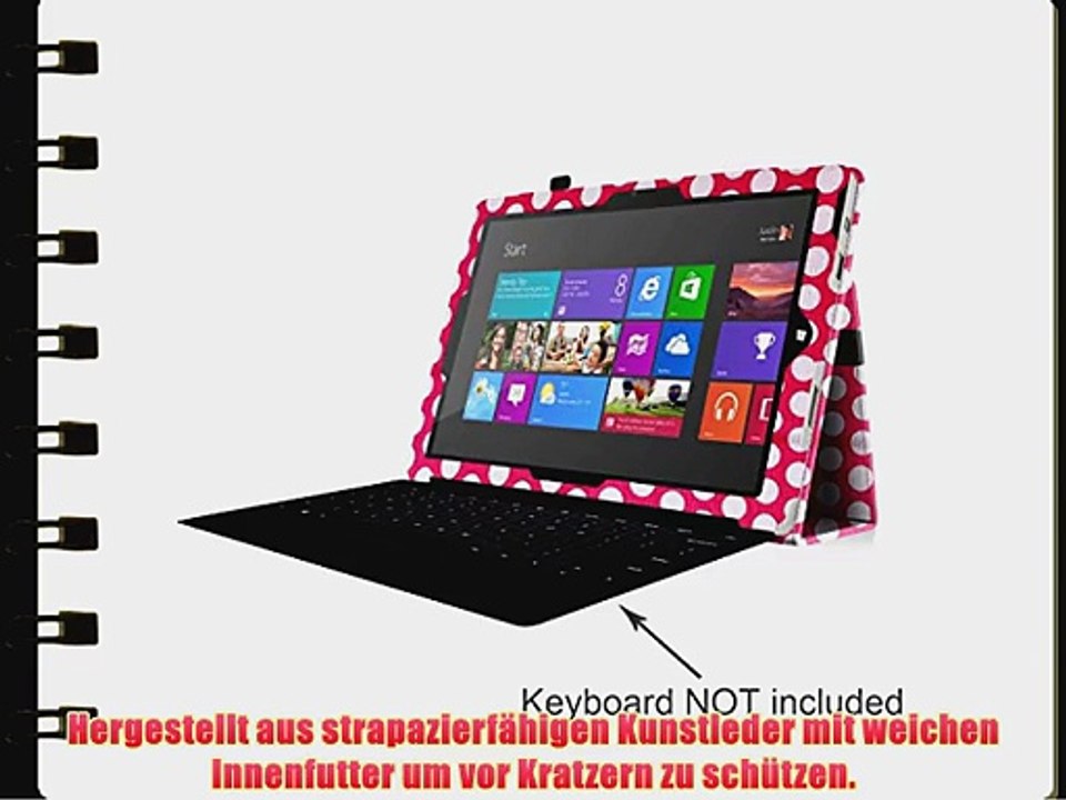 Fintie Microsoft Surface Pro 3 H?lle Case - Hochwertige Kunstleder Slim Fit Stand Tasche Schutzh?lle