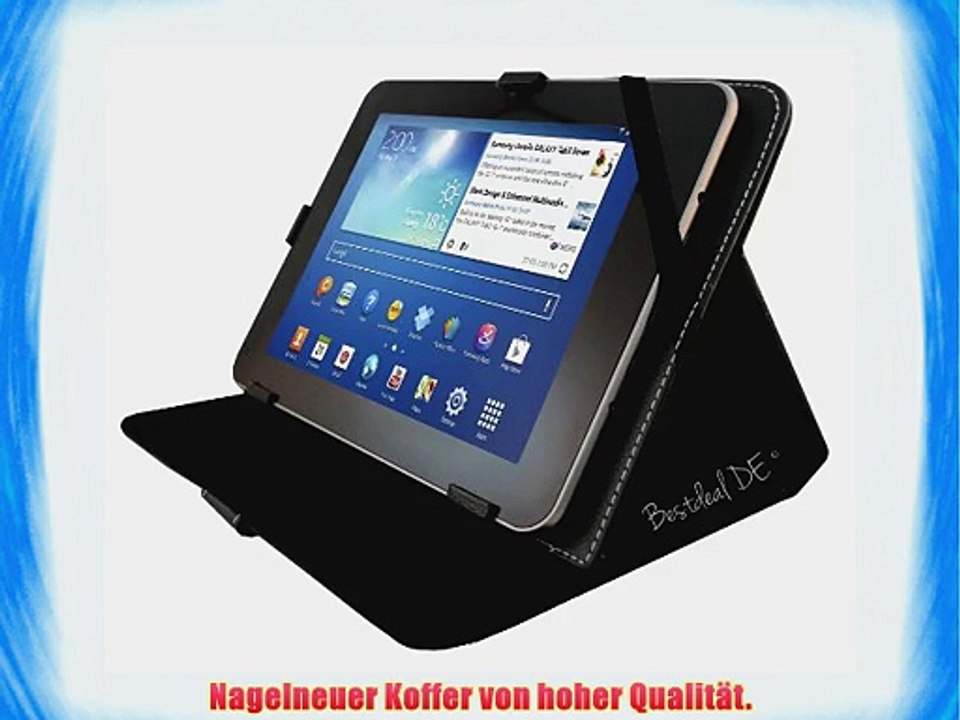 Schwarz PU Lederner Tasche Case H?lle f?r i.onik TP9.7 - 1500DC 9.7 9.7 Zoll Inch Tablet-PC