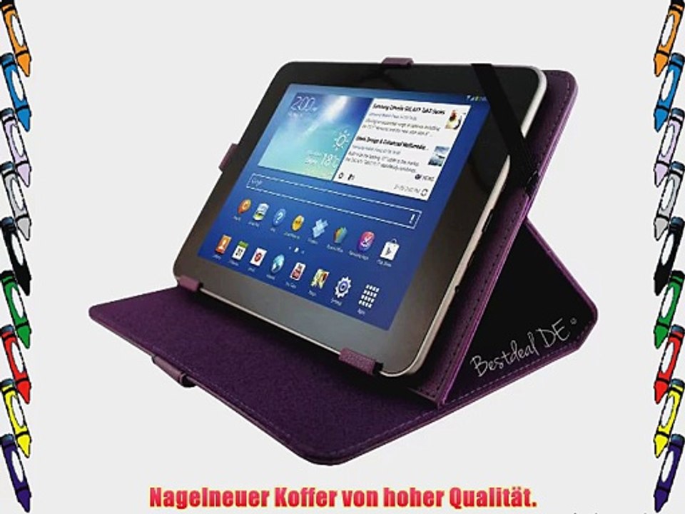 Lila PU Lederner Tasche Case H?lle f?r CMX Aquila MID 9.7 9.7 Zoll Inch Tablet-PC   Bildschirmschutzfolie