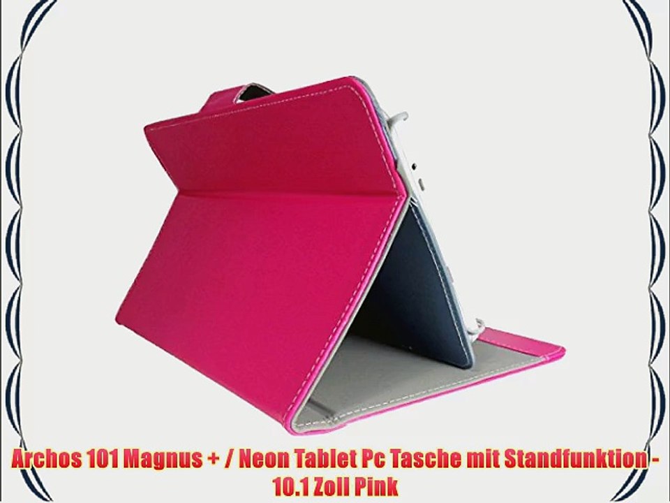 Archos 101 Magnus   / Neon Tablet Pc Tasche mit Standfunktion - 10.1 Zoll Pink