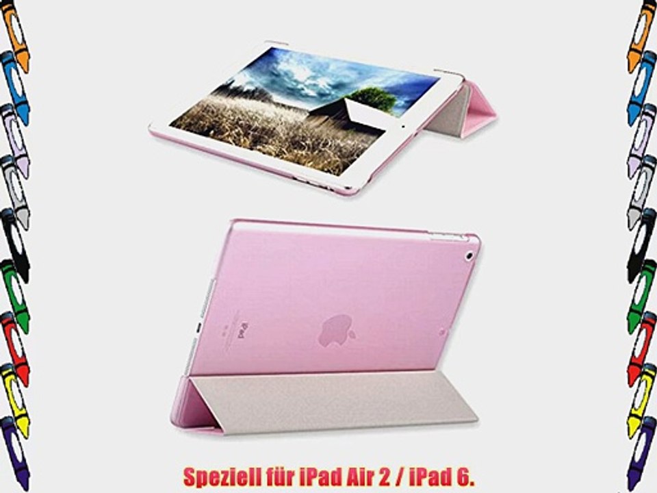 Jiam Ultra D?nn Flip Case Book Cover Kunstleder Tablet Schale Schutz Tasche Buch H?lle Etui