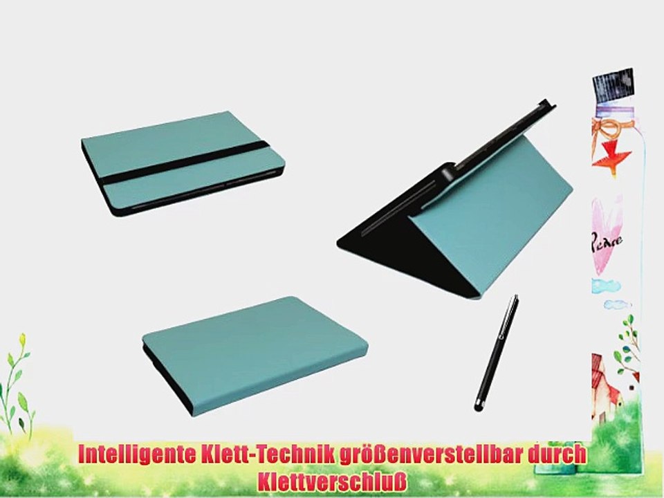 Rhaise Odys Multi Media Tablet PC Bravio 785 Zoll Book / Bookcase Babyblau / Blau Tasche Flip