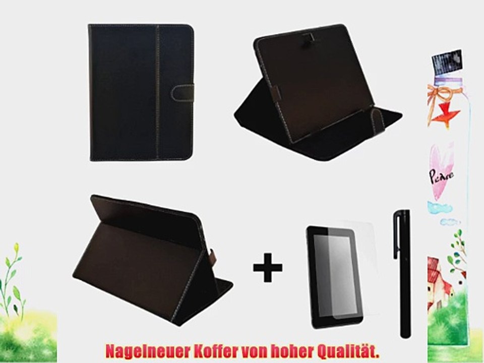 Schwarz PU Lederner Tasche Case H?lle f?r Point of View Onyx 517 7 7 Zoll Inch Tablet-PC
