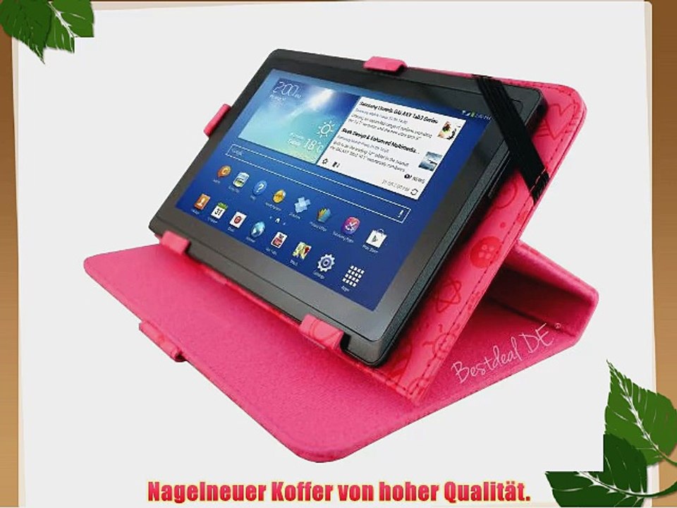 Niedlichen Rosa PU Lederner Tasche Case H?lle f?r BLAUPUNKT ENDEAVOUR 1010 9.7 Zoll Inch Tablet-PC
