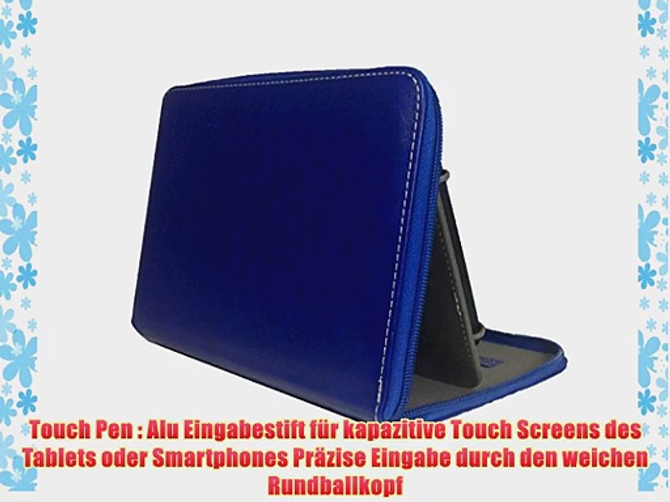 Gigaset QV1030 Tablet Pc Tasche mit 360? drehfunktion und - Rei?verschluss Blau 10.1 Zoll