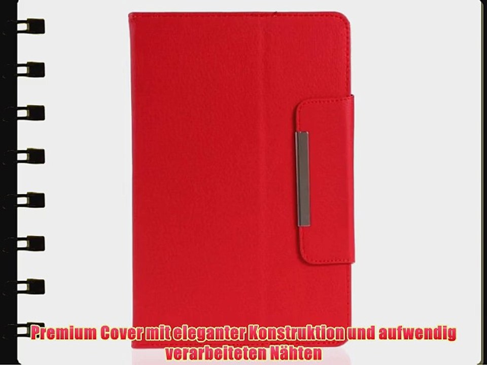 TASCHE H?LLE F?R LENOVO VODAFONE SMART TAB 3 SCHUTZH?LLE COVER CASE ETUI ROT PEN