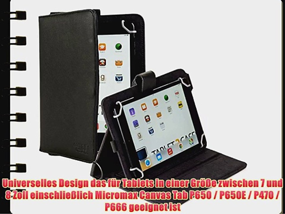 Cooper Cases(TM) Magic Carry Micromax Canvas Tab P650 / P650E / P470 / P666 Tablet Folioh?lle