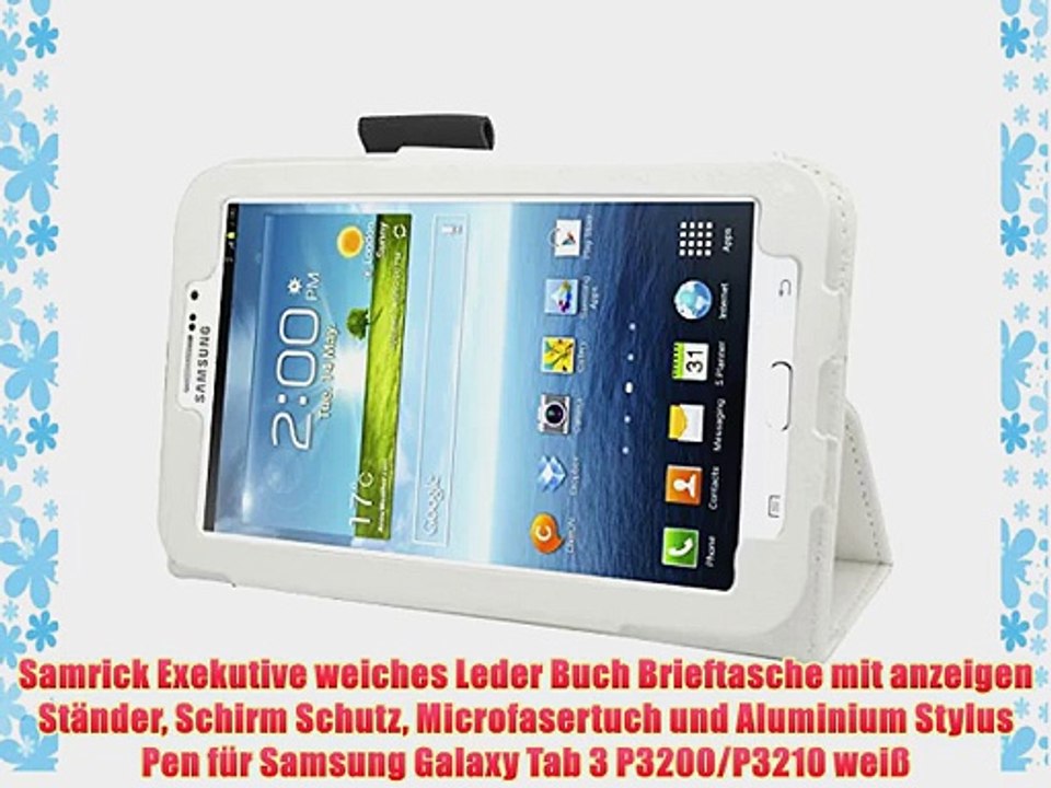 Samrick Exekutive weiches Leder Buch Brieftasche mit anzeigen St?nder Schirm Schutz Microfasertuch