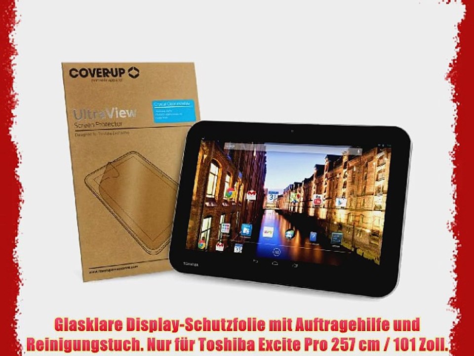 Cover-Up Display-Schutzfolie f?r Ultra View Toshiba Excite Pro Tablet 257?cm?/ 101 Zoll (transparent?/?glasklar)