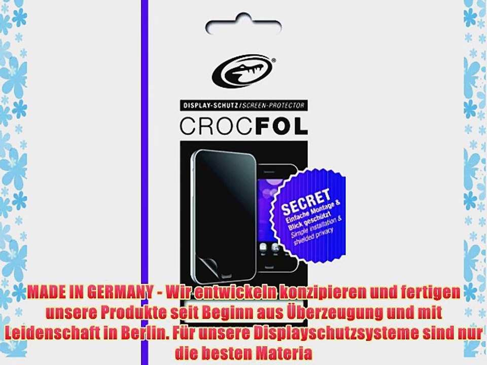 BlackBerry Classic CROCFOL SECRET HD (4-WAY) Displayschutzfolie - mit pr?zisen AUSSCHNITTEN