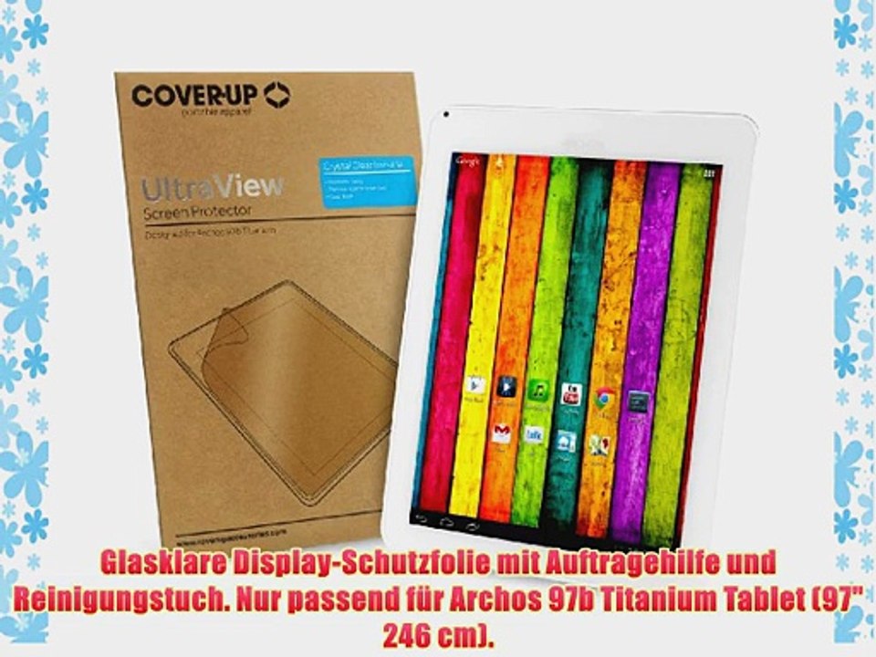 Cover-Up Crystal Clear Invisible Display-Schutzfolie f?r Archos 97b Titanium Tablet 246?cm?/