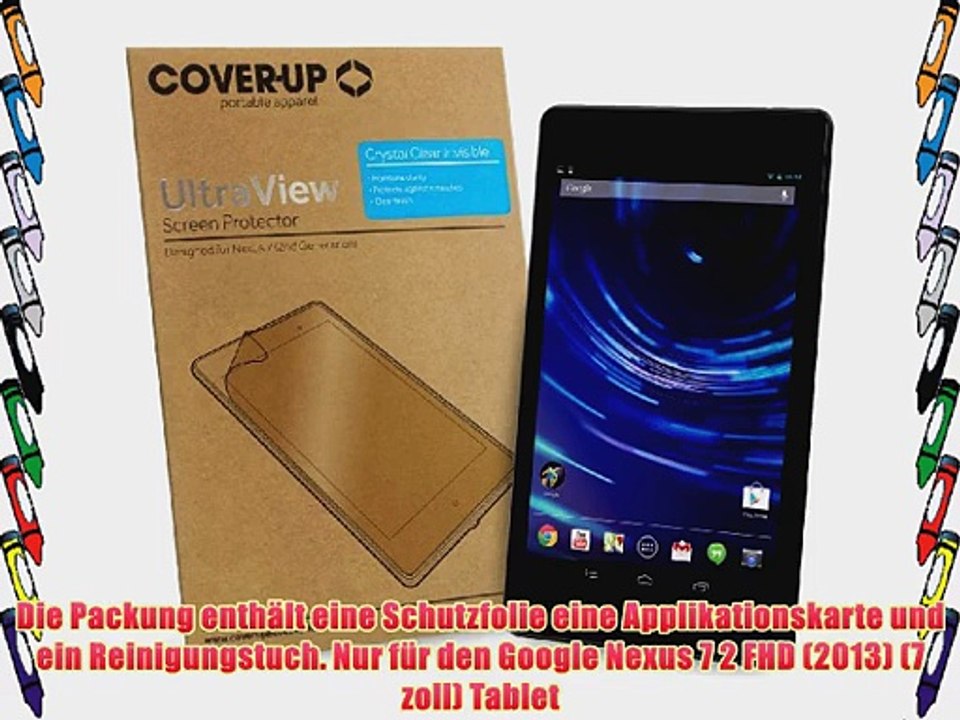 Cover-Up Glasklare Display-Schutzfolie f?r Google Nexus For Nexus 7 2 FHD (2013)