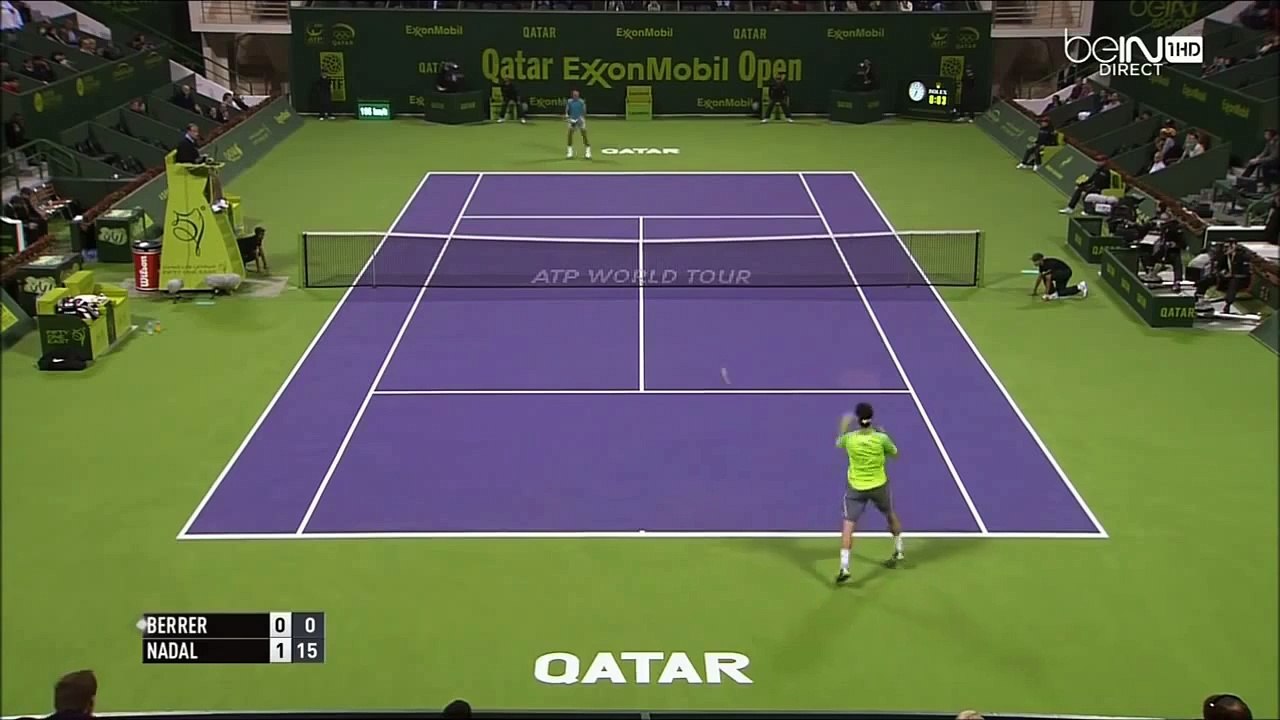 Rafael Nadal Vs Michael Berrer Doha 2015 BANANA SHOT AMAZING HD - video  Dailymotion