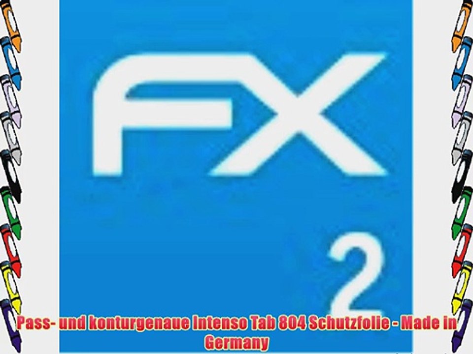 2 x atFoliX Intenso Tab 804 Schutzfolie Folie - FX-Clear kristallklar