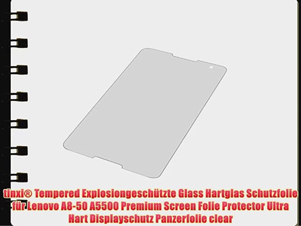 tinxi? Tempered Explosiongesch?tzte Glass Hartglas Schutzfolie f?r Lenovo A8-50 A5500 Premium