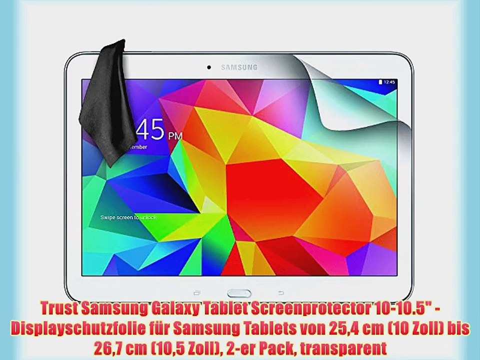 Trust Samsung Galaxy Tablet Screenprotector 10-10.5 - Displayschutzfolie f?r Samsung Tablets