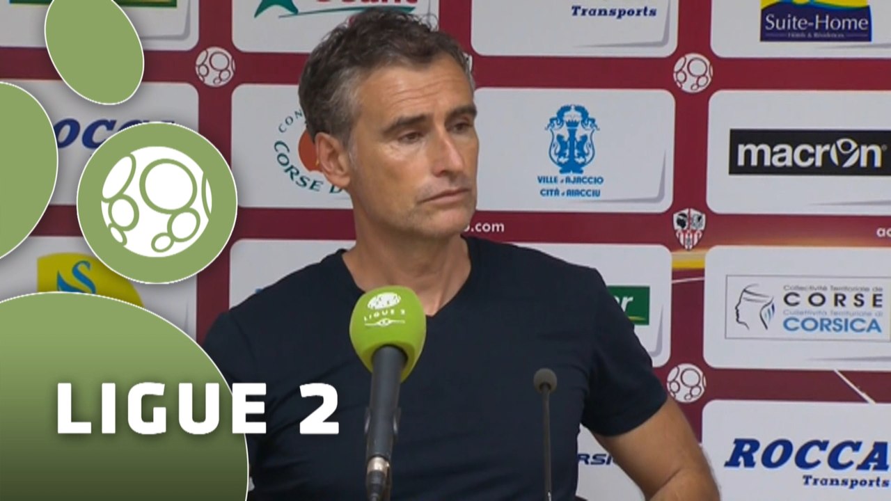 Conférence de presse AC Ajaccio - Dijon FCO (0-0) : Olivier PANTALONI (ACA) - Olivier DALL'OGLIO (DFCO) - 2015/2016