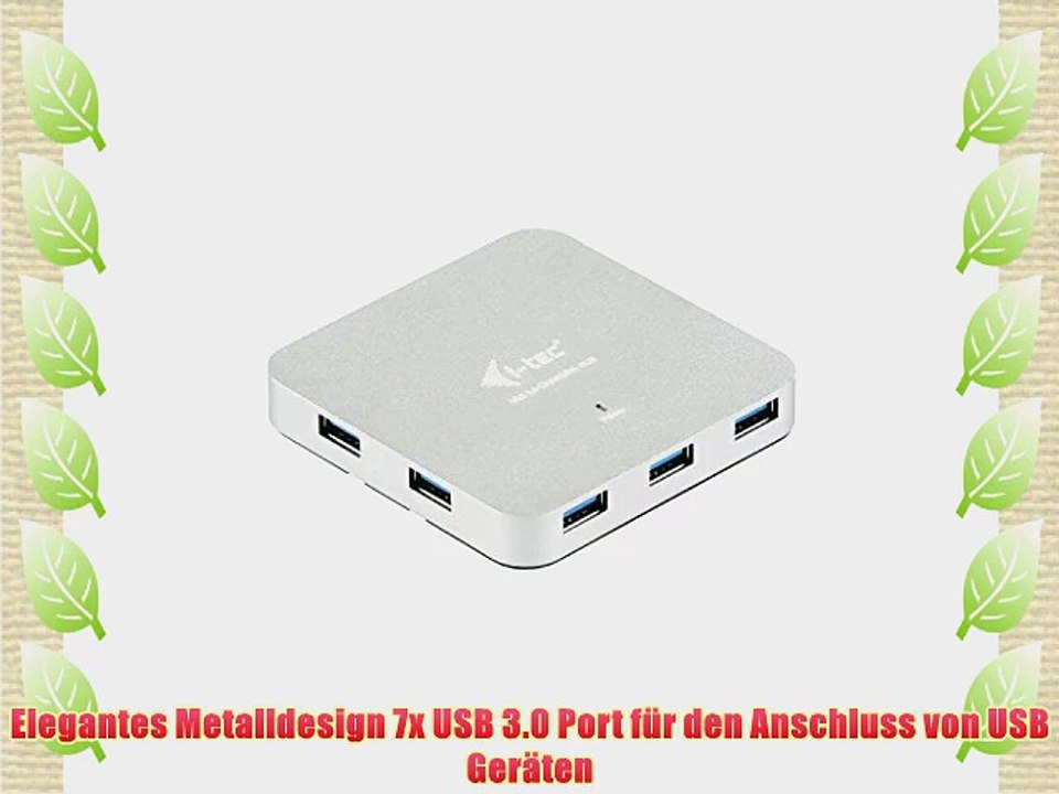 i-tec USB 3.0 Metal Charging HUB 7 Port mit externem Netzadapter 7x USB Ladeport ideal f?r