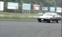Japanese classic car drifting Toyota AE86 Nissan Skyline sedan DR30