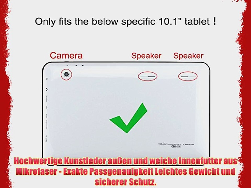 Fintie Folio H?lle Case Schutzh?lle Tasche f?r 10.1 Android Tablet-PC Inklusive. Google Android