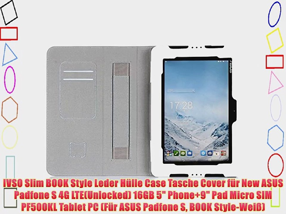 IVSO Slim BOOK Style Leder H?lle Case Tasche Cover f?r New ASUS Padfone S 4G LTE(Unlocked)