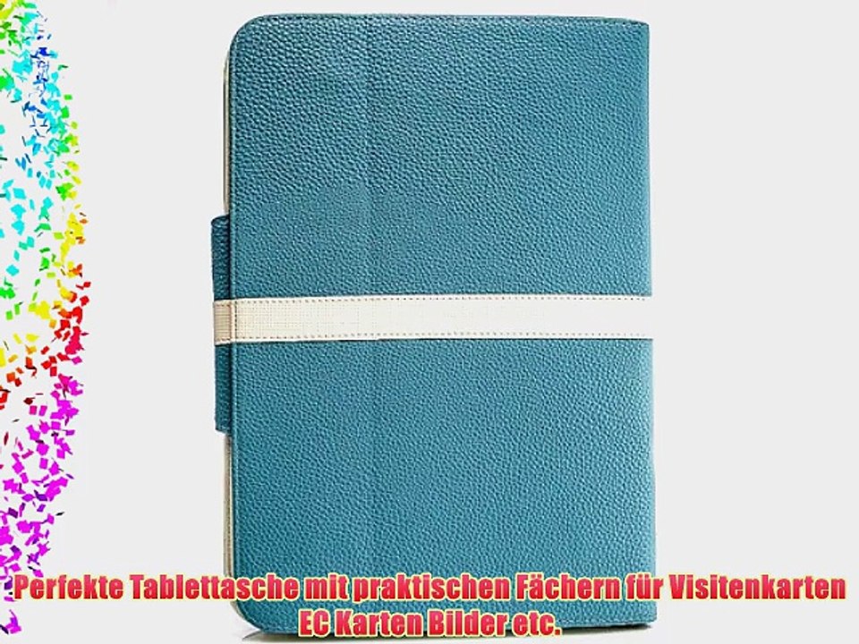 2in1 Original Numia Smart Luxus Bookstyle F?r Samsung N8000 N8010 N8020 Galaxy Note 10.1 T?rkis-Weiss