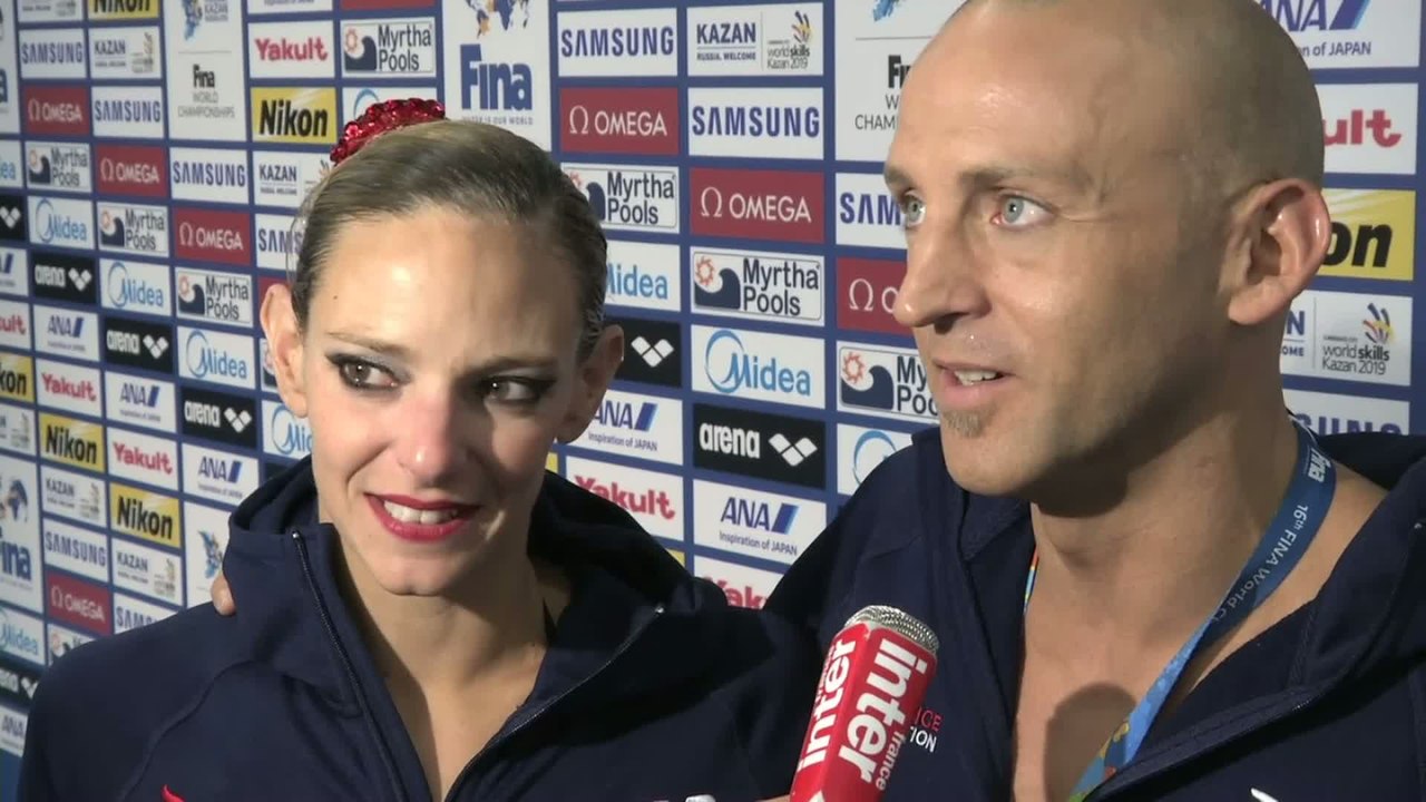 Natation Synchronisée - ChM : Virginie Dedieu et Benoît Beaufils 4es du duo mixte