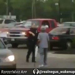 Police beat an old woman caught on camera