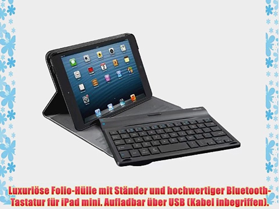 Trust Executive Folio Stand mit Tastatur f?r Apple iPad mini schwarz
