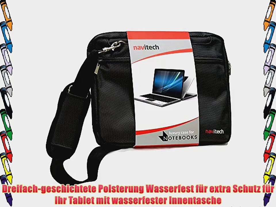 Navitech schwarzes Case / Cover Trage Tasche / speziell f?r das MEDION AKOYA E6416 (MD 99560)